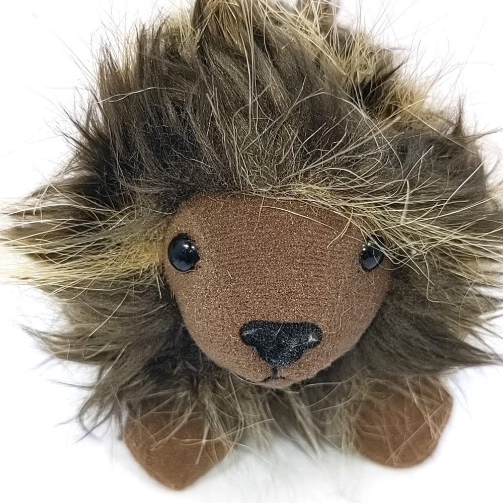 2023 Nature Planet Hedgehog Porcupine Plush Stuffed Animal 7" Brown Fluffy Fur